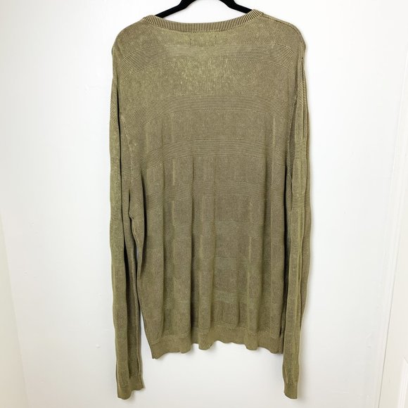 NEW Treasure & Bond Washed Cotton Sweater Green Tan color 2XL - Picture 5 of 5